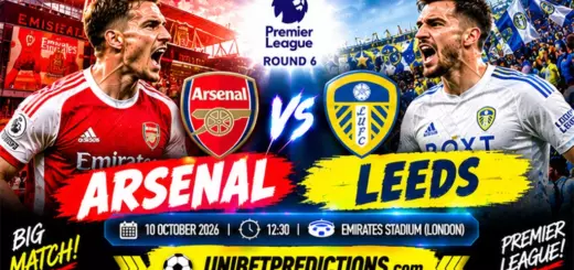 Arsenal vs Leeds Prediction, October 10, 2026