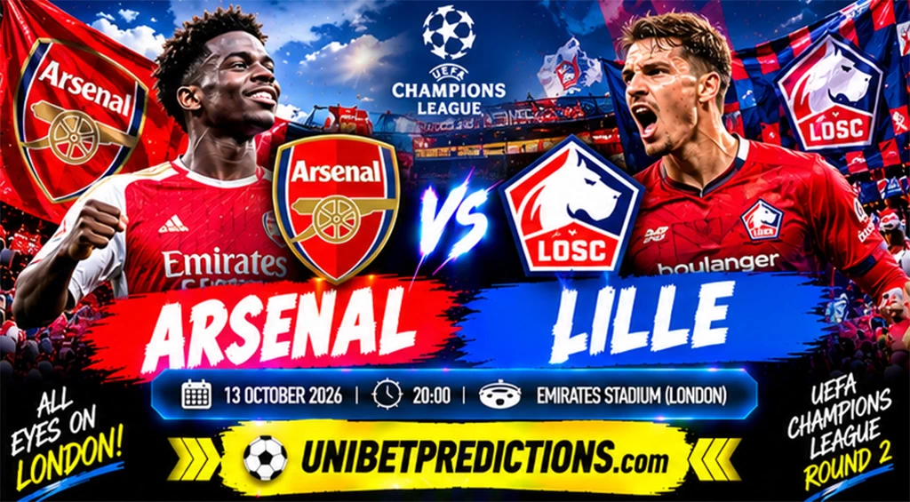 Arsenal vs Lille Prediction, October 13, 2026