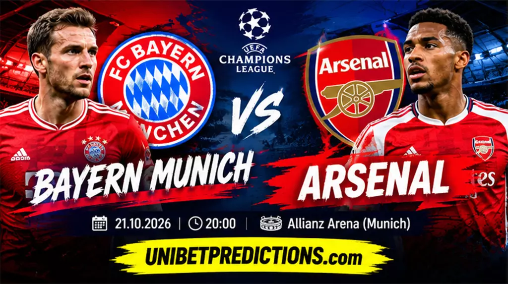 Bayern Munich vs Arsenal Prediction, October 21, 2026