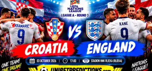 Croatia vs England Prediction, October 3, 2026