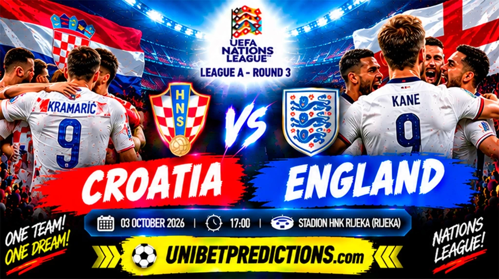Croatia vs England Prediction, October 3, 2026