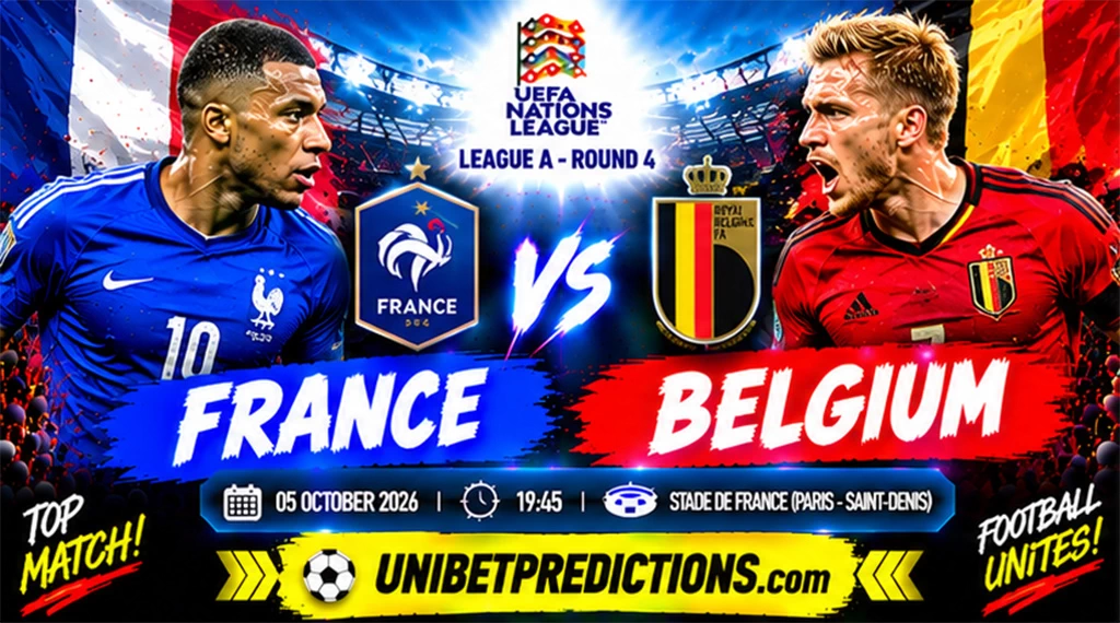 France vs Belgium Prediction, October 5, 2026
