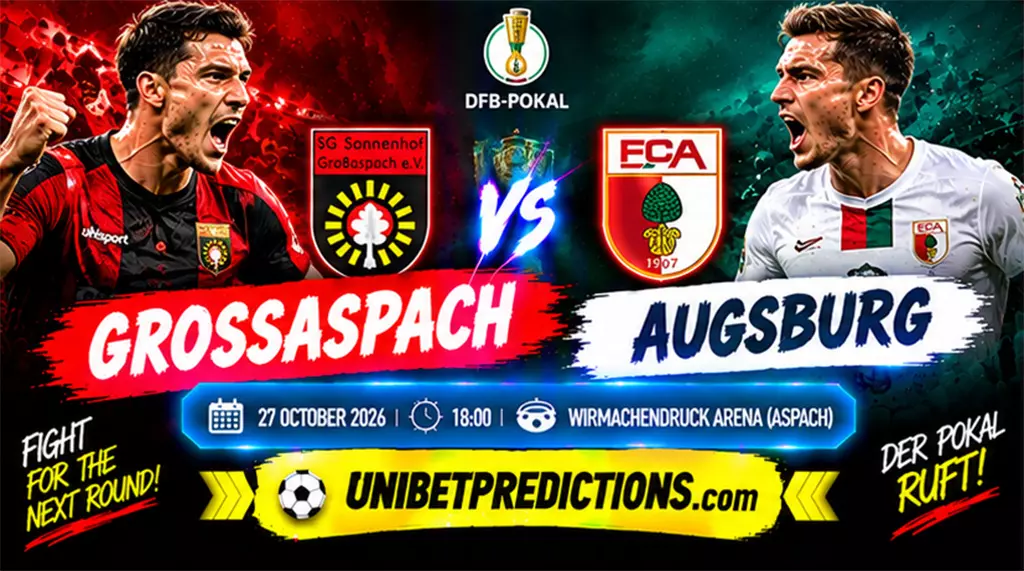 Grossaspach vs Augsburg Prediction, October 27, 2026