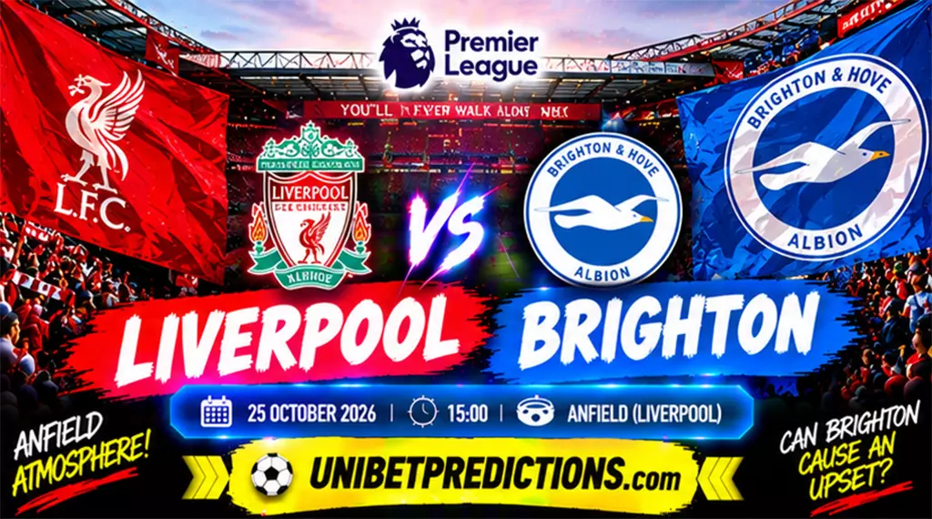 Liverpool vs Brighton Prediction, October 25, 2026