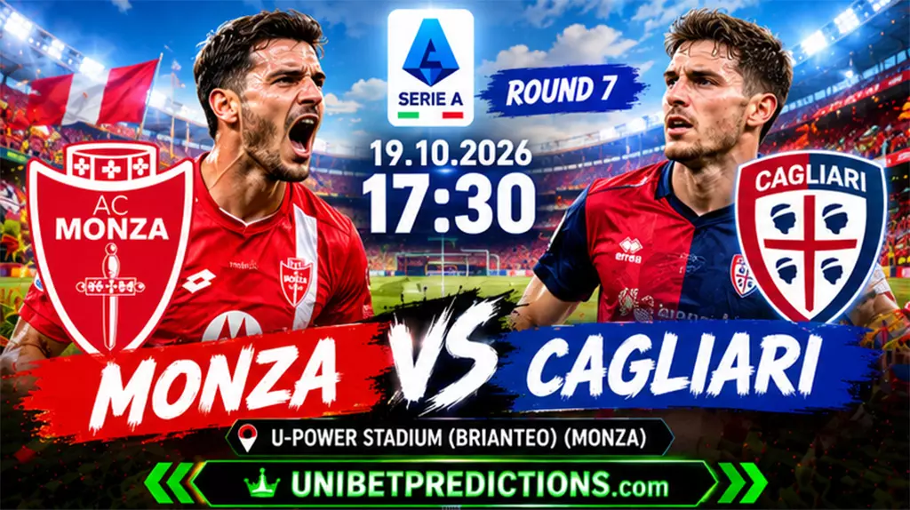 Monza vs Cagliari Prediction, October 19, 2026