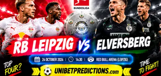 RB Leipzig vs Elversberg Prediction, October 24, 2026
