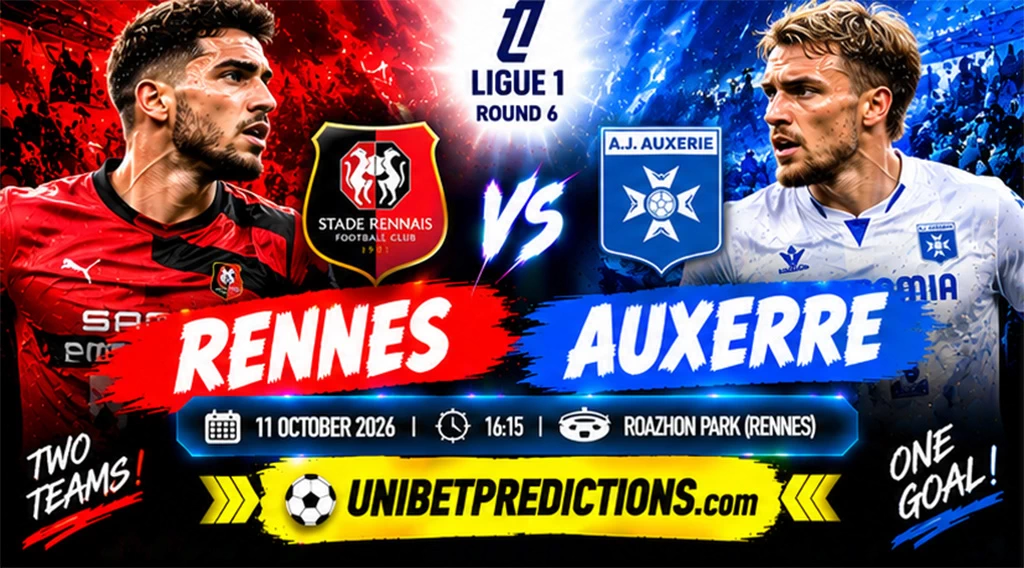 Rennes vs Auxerre Prediction, October 11, 2026