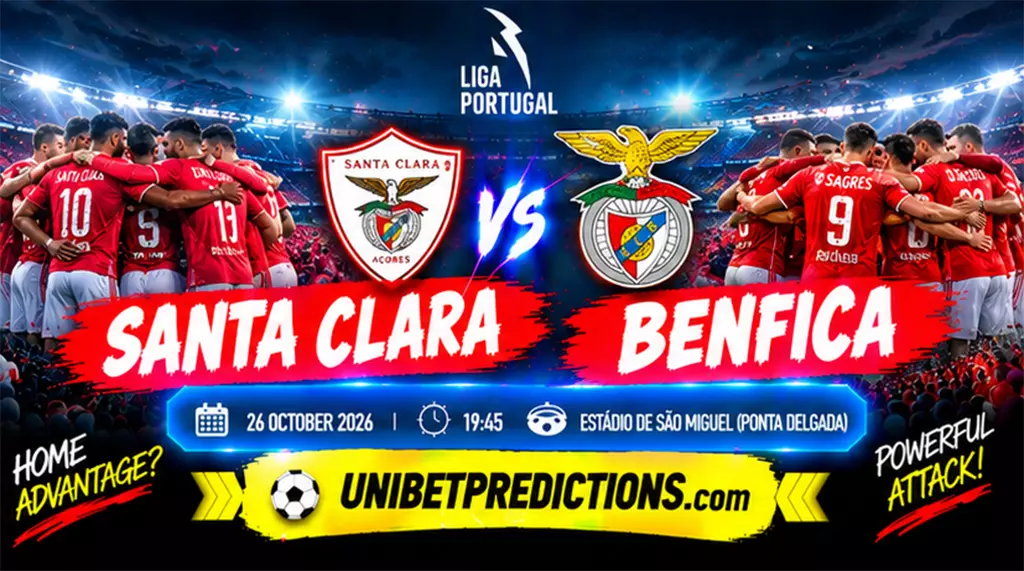 Santa Clara vs Benfica Prediction, October 26, 2026